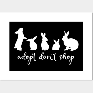 Adopt Don't Shop - Alternate Bunny Edition (White) Posters and Art